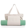 Eco-friendly Sturdy Canvas Sports Yoga Pilates Mat Carrier Tote Bag Cotton Handle Customizable Logo Large Capacity for Beach