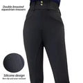 Women's New Stirrup Pattern  Lightweight Professional Equestrian Sports Pants Full-Gel Silicone Anti-Slip Elastic Riding Horse