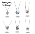 Starsgem Silver Jewelry Necklaces S925 Moissanite Gemstone Pendant Necklace