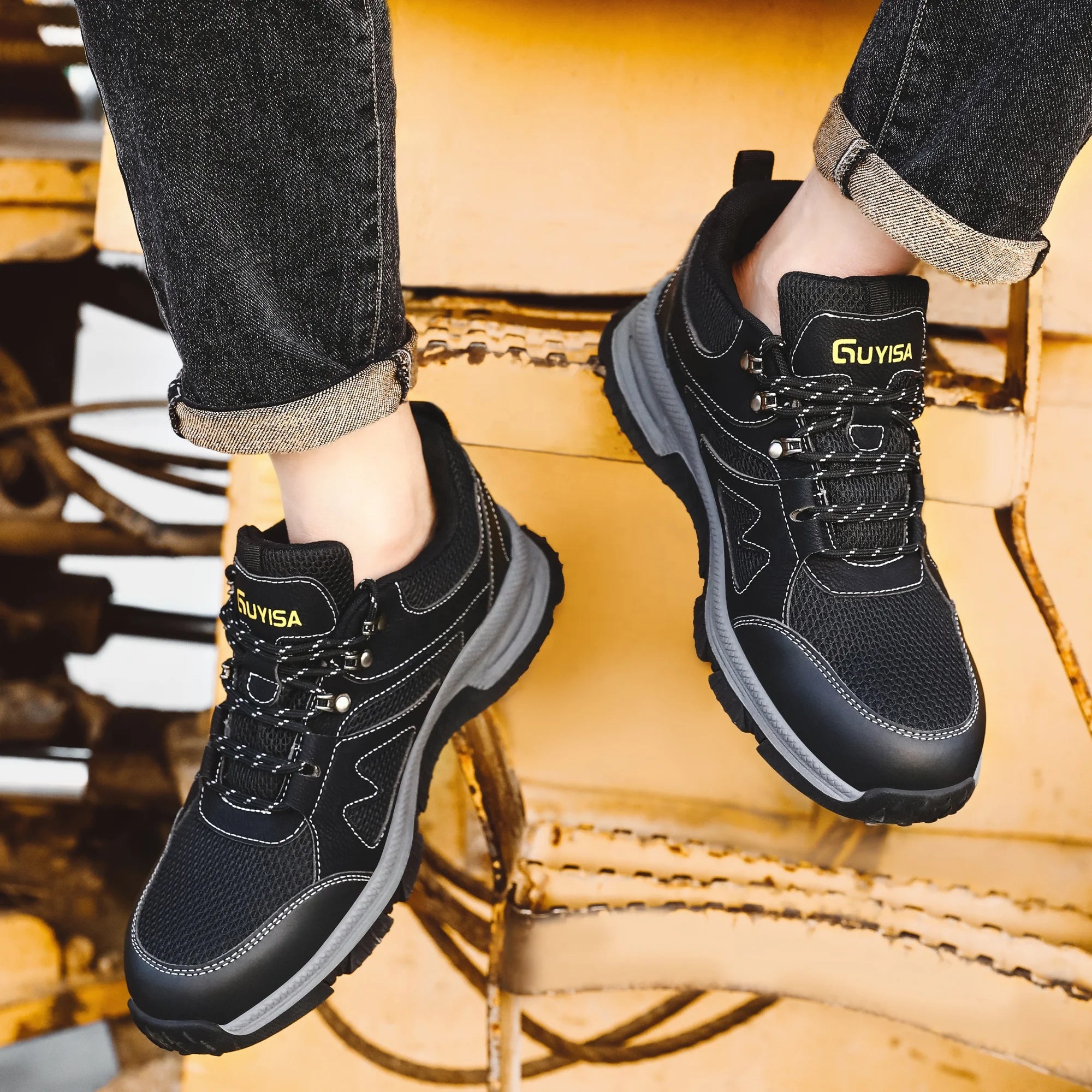 GUYISA Anti -slip Safety Shoes Can Accept Custom Steel Toe Safety Shoes