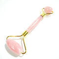2026 100% Diy Gold Frame Real Rose Quartz Facial Massager Jade Roller for Face