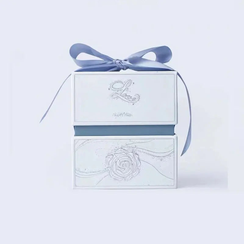 Boxes Packaging Set Hamper Paper Decoration Present Packing with Lid Large Recyclable Embossing Christmas Gift Box
