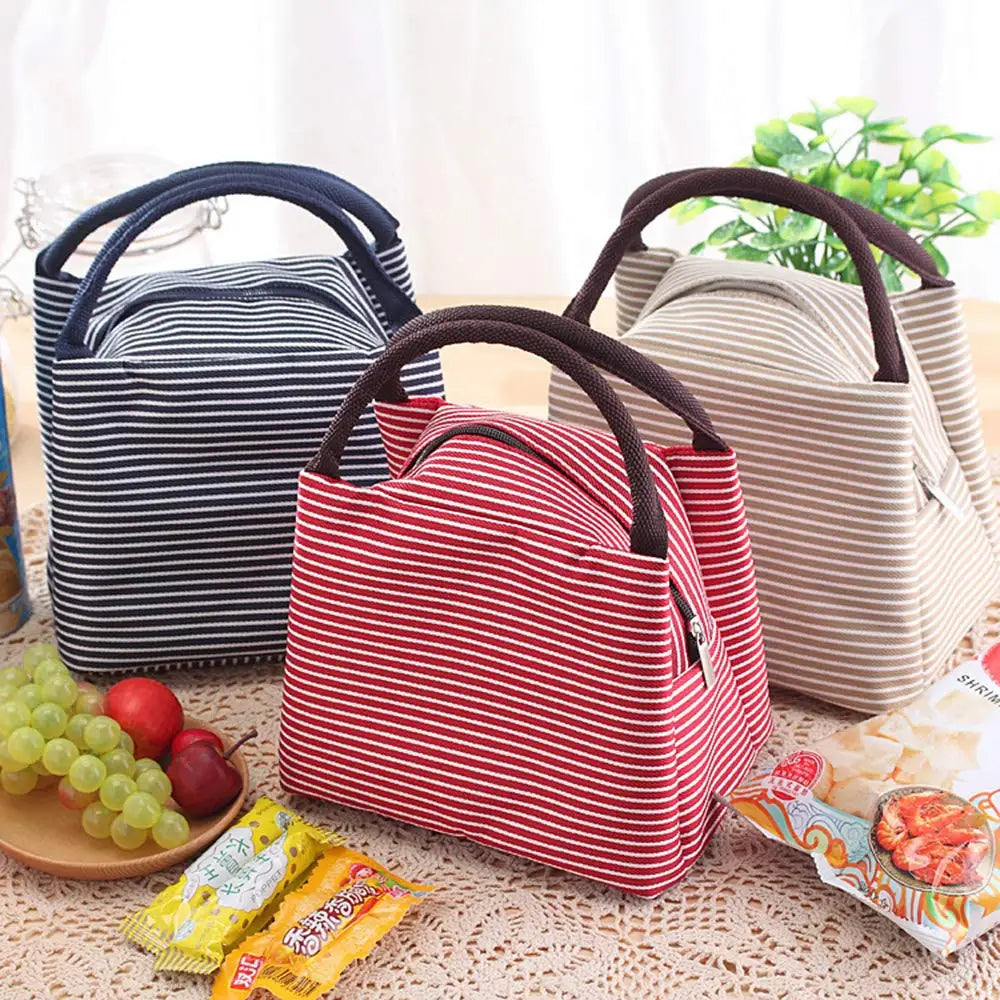 Portable Waterproof Lunch Bag Thickness Insulated Lunch Box Bag Large Capacity Zipper Picnic Handbag Women Men Kid Lonchera Sac