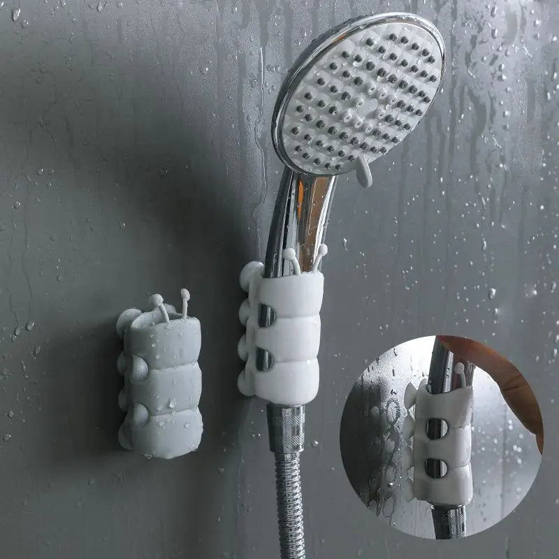 Adjustable Removable Silicone Shower Head Holder Suction Cup Wall Mount Bracket for Handheld Showers