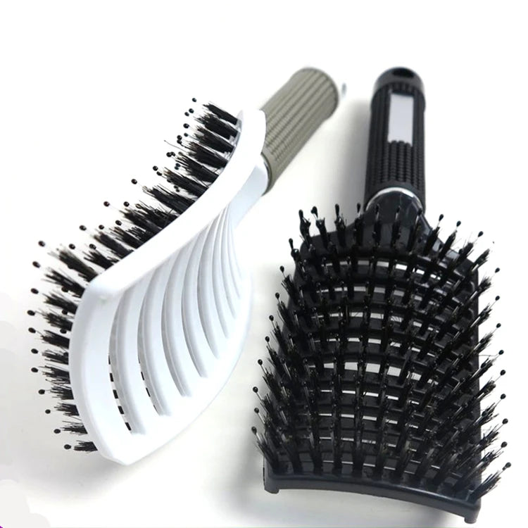 Professional Nylon Hairbrush with 1 Double-Banded Modeladora Dual-Action Escovas De Cabelos Professional