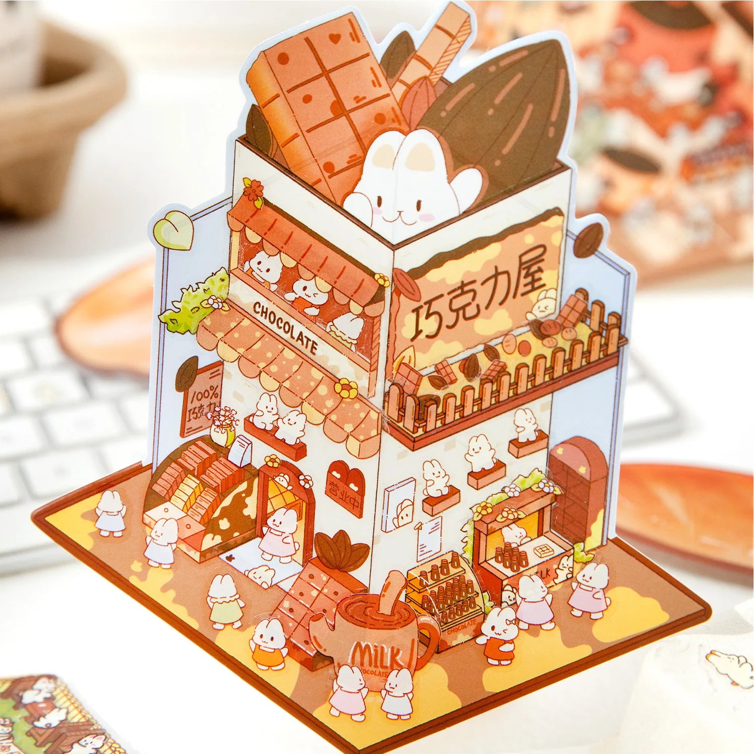 3 Sheets Per Pack of Stickers Rabbit Than Nini Series Cute Aquascape Handbook DIY Material Decoration Stickers 4 Models
