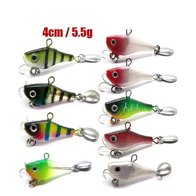 Artificial Flashing Hard Bait Floating Three Hook Perch Lure Bait Vibe Lures Vibration Fishing Vib