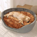 Wholesale Faux Fur Solid Pattern Polyester Plush Sofa Dog Bed for Dogs