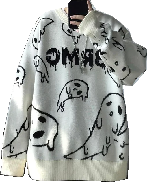 Men's Sweater Jacquard Designers Sweaters Men Crew Neck Cotton Plus Size Pullover Sweaters