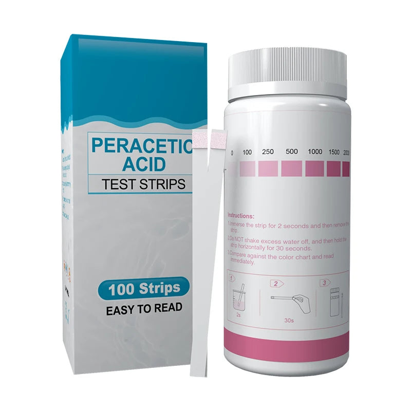 Hot Sale Test Strips Peracetic Acid Test Strips0-2000 Use for Swimming Pool/Fish Pond/Food/Drinking Water Testing