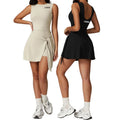 Outdoor Gym Wear Female Tennis Dress Breathable Lightweight Slim Fit Sports Golf Wear With Chest Pad and Shorts