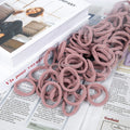 Leeons Thick Seamless Hair Ties Ponytail Holders Hair Accessories No Damage Eco-friendly Rubber Hair Bands