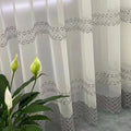 Factory Supply White Embroidery Home Sheer Curtains for Living Room Tulle MegaBDM