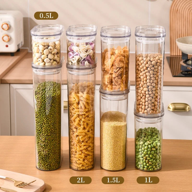 Large-Capacity Kitchen Storage Jar Food Grade Plastic Container for Noodles Dried Fruit Tea Dry Goods Sealed Jar Design MegaBDM