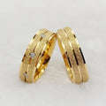 Beautiful Marriage Wedding Couple Rings 2pcs Anniversary Engagement Bridal Sets Wholesale 18k Gold Plated Jewelry Love Bands