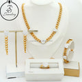 Bracelet Big Design Rustic Stainless Steel Gold Plated Women Shining Diamond Zircon Wedding Girl Gift Sets