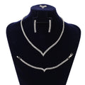 Echsio China Wholesale Drop Shipping Bridal Accessories Simple Classic Copper Alloy Cubic Zircon Jewelry Set for Women BN8082
