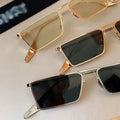 New Arrivals Retro Classic Rectangle Sunglasses Women Small Frame Sunglasses UV400 Custom Lens Available Blue Black White Gold