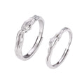 925 Sterling Silver Branch Adjustable Couple's Ring for Couple Wedding Gift Occasion Men Women Jewellery