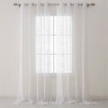 Custom Simple Circle Geometric Design Embroidered Sheer Tulle Modern 100% Polyester All-Season Curtains Drapes Rideau Voilage