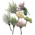 DIY Small Leaves Pick Flocking Artificial Plants for Flower Wall Arrangement