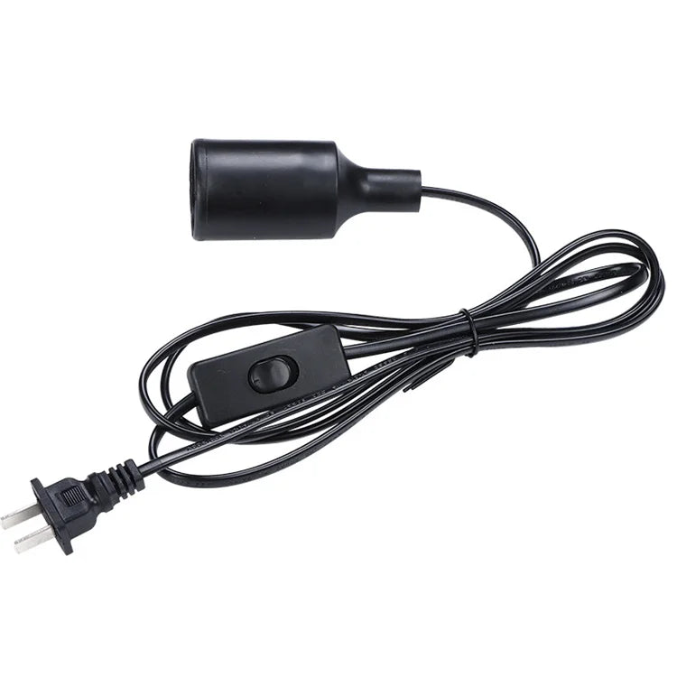 Retro Style Hemp Cord Covered Power Cord With 2 Pin Plug Om/off Switch Lamp Holder Cord Sets