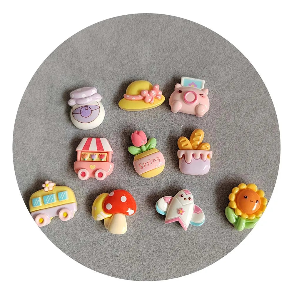 Flatback Resin Simulation Camping Series Cabochon Mushroom Hat Flower Car Decoration DIY Scrapbooking Craft Accessories