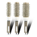 Hot-Selling Professional Round Hair Brush High-resistance Custom Logo Nylon Silicone Handle Materials