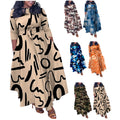 Q100 Latest Design Casual Dresses Women Lady Temperament Lace up Printing Elegant Long Dresses Women Winter Dress