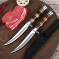 Retro Handle Stainless Steel Chef Knife Set with Cover Ambidextrous Design Eco-Friendly Kitchen Multi-Cutting & Boning Knife