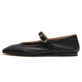 Everyday Shoes Fashion Ballet Pumps Real Genuine Leather Square Toe Mary Jane Flats