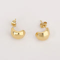 Fashion Jewelry Earrings Simple Geometric Women Earrings - Stainless Steel 18k Gold Plated Waterproof and Rustproof Girls