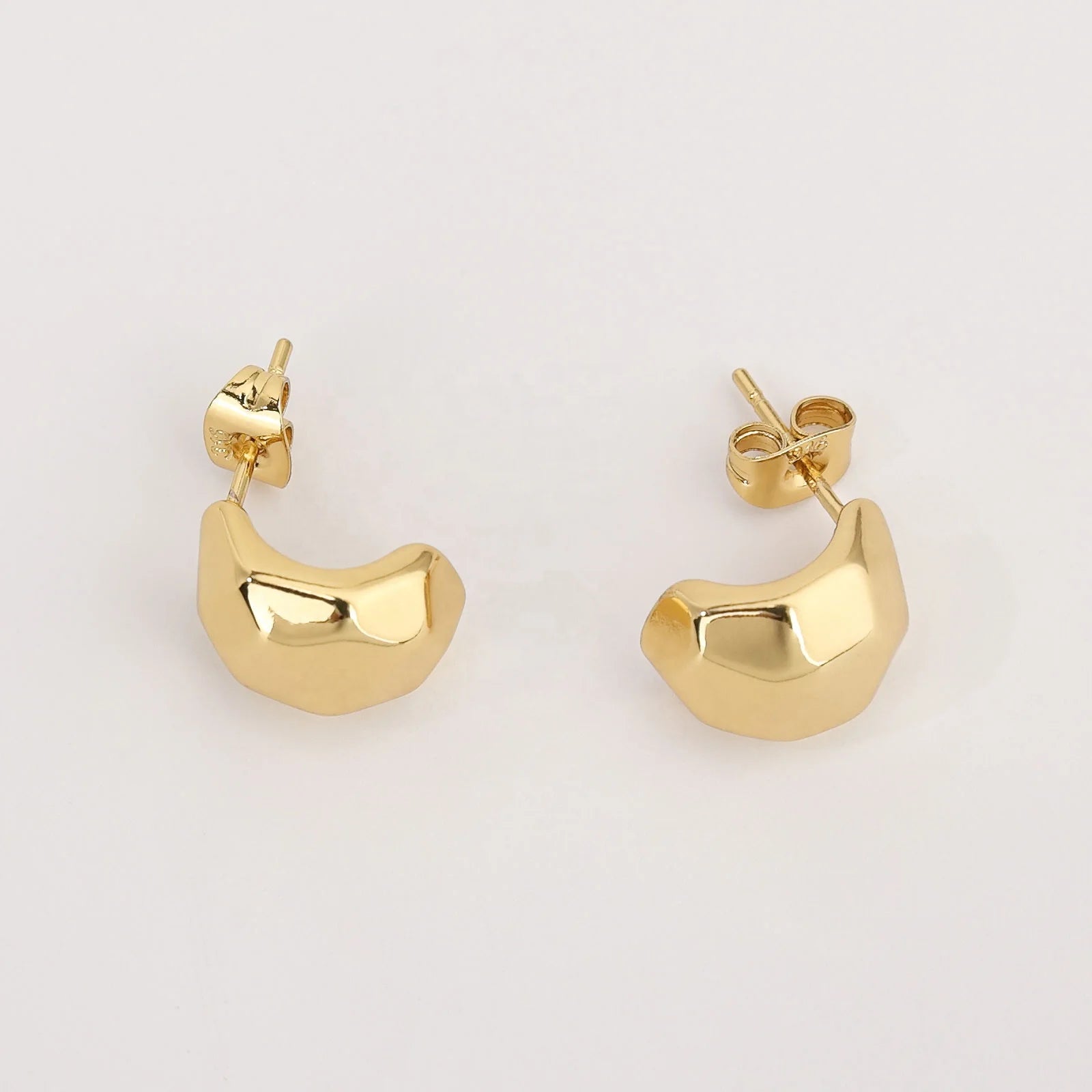 Fashion Jewelry Earrings Simple Geometric Women Earrings - Stainless Steel 18k Gold Plated Waterproof and Rustproof Girls