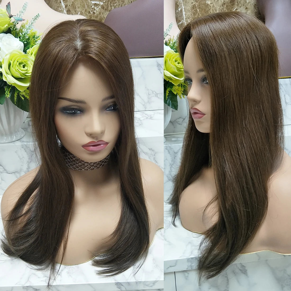 Beauty Girl Can Be Customized 9x9 Remy Hand Tied Silk Top Women's Human Hair Toppers