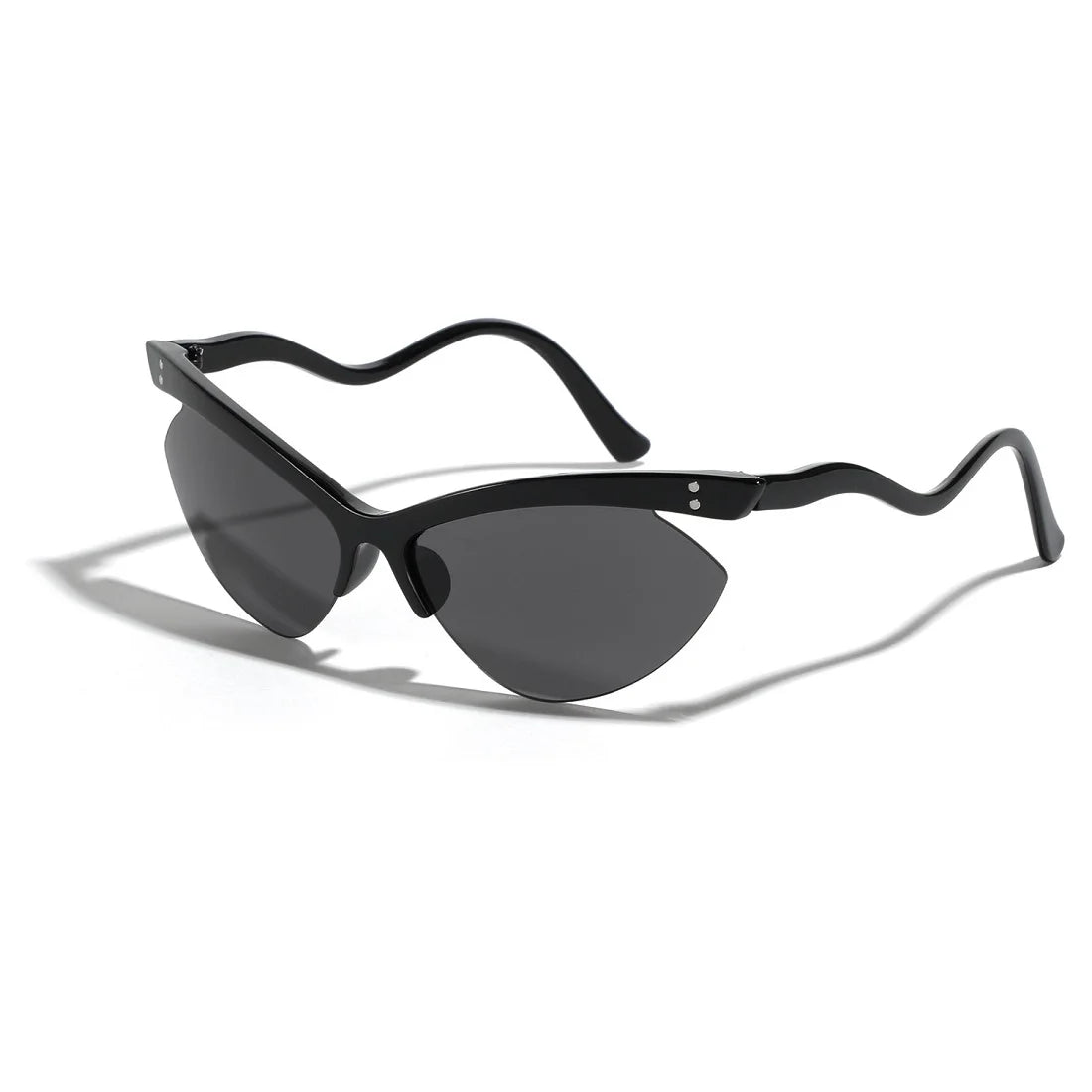 Women Sunglasses Brand Designer Sun Shades Semi Frame Modern Sun Glasses Cat Eye Custom logo