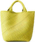 Kunhao Woven Bag for Women Vegan Leather  Weave Tote Bag Large Summer Beach Travel Handbag and Purse Retro Handmade Shoulder Bag
