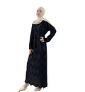 2022 New Fancy Fashion Arabic Formal Evening Dress Pleated Maxi Long Baju Kurung Muslim Women Party Kaftan Islamic Clothing