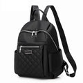 Women's Large Capacity Korean Style Quilted Backpack Solid Color Rhombus Stitching Rivet Cross-Border Fashion Simple