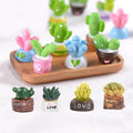 Hot Sale Cute Small 3d Miniature Cactus Bonsai Diy Resin Craft Dollhouse Elf Props Decoration