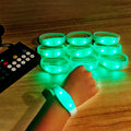 Remote Control LED Wristbands Silicone Bracelets for Graduation & Valentine's Day Parties Light up Flashing with Logo Option