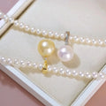 P1655 10-11mm DIY Natural  Freshwater Pearl Charm Pendant Necklace Accessory 925 Sterling Silver Jewelry for Women Without Chain