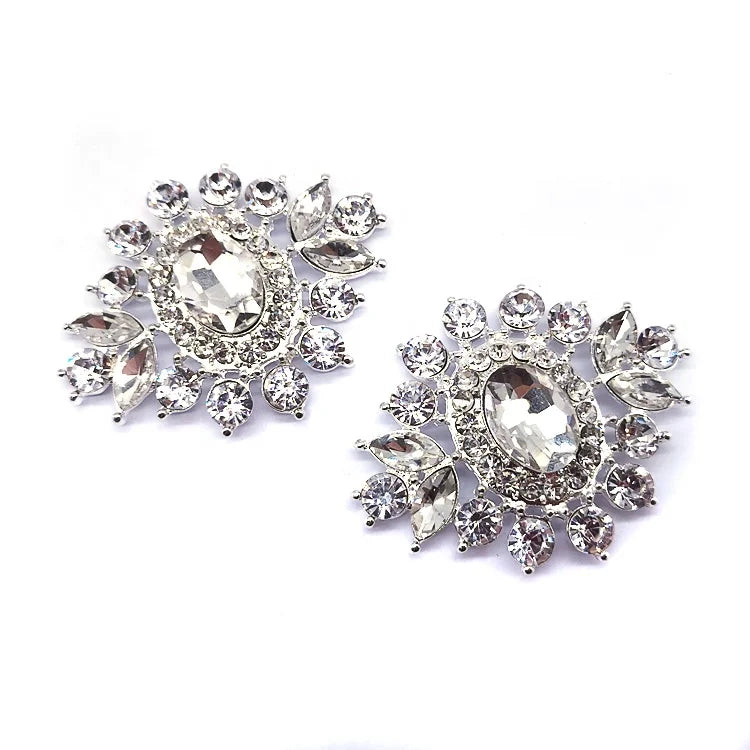 Children's Wedding Bling Accessories Wholesale Crystal Rhinestone Bridal Brooch Pin Diamond Alloy Plated Party Engagement Gift