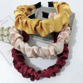 2021 Crumpled Fabric Cloth Luxulry Women Hair Accessories Fluffy Hair Bands Fairy Face Wash Silk Headband Hairband Girls