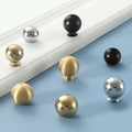 Hot Sale Gold Silver Black Furniture Kitchen Cabinet Solid Round Brass Knob Copper Handle