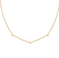 14K Gold Plated 925 Sterling Silver Classic Heart Charm Necklace with Zircon for Women Engagement Wedding Party Cable Chain