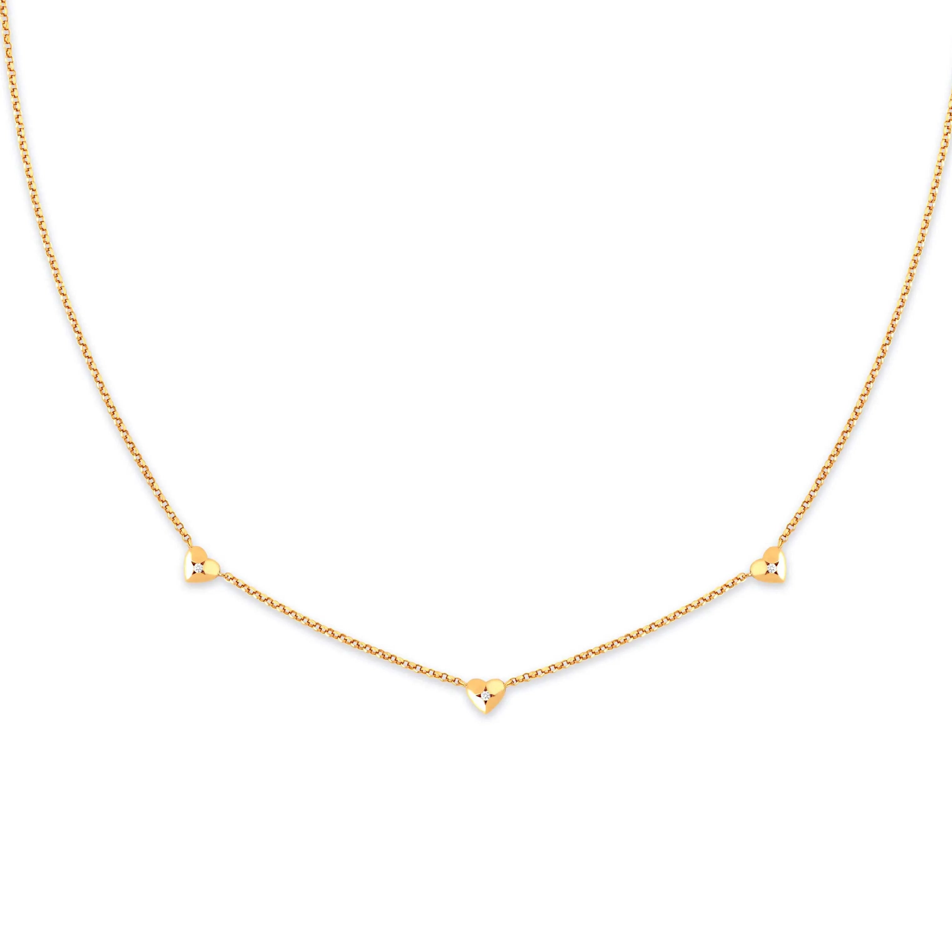 14K Gold Plated 925 Sterling Silver Classic Heart Charm Necklace with Zircon for Women Engagement Wedding Party Cable Chain