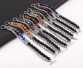 New Design Fashion Men Jewelry Bracelet Vintage Stainless Steel Chain Natural Stone Matte Onyx Lave Stone Tiger Eye Bracelet Men