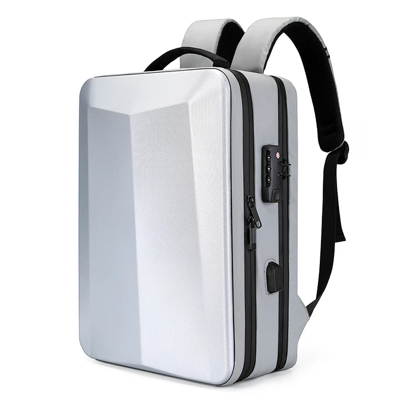 2024 Business Shell Anti-theft 17.3 Inch Men's Backpack Waterproof ABS Laptop Backpack Bag