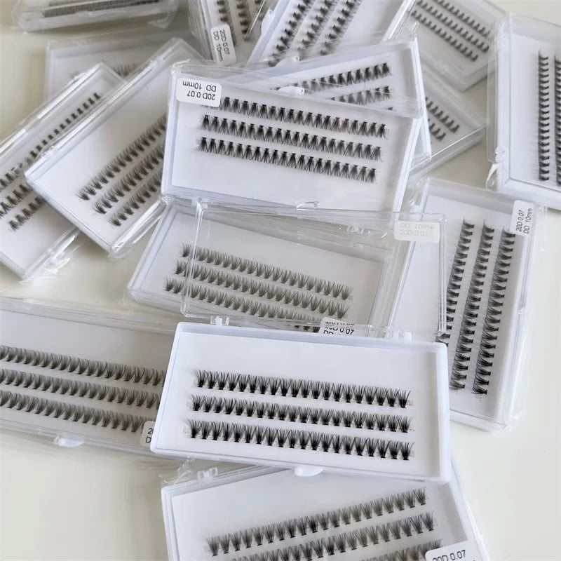 New Faux Mink Cluster Lash 10D 20D 30D  Diy Individual Eyelash Extensions Private Label Cluster Lashes Diy Lash Extension Kit