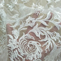 New Wholesale Nigerian Lace Fabric With Hand Embroidered Flowers for Bridal Dress Decoration